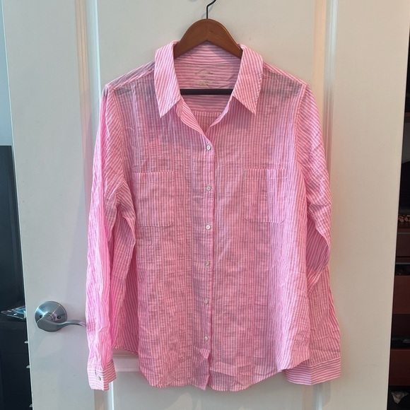 LILLY PULITZER SEA VIEW BUTTON DOWN TOP NWT - Picture 2 of 16